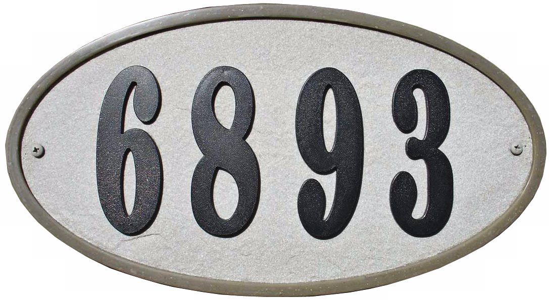 Ridgestone Slate Oval Address Plaque