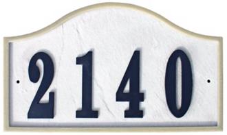 Ridgestone Slate Finish Serpentine Address Plaque T6926
