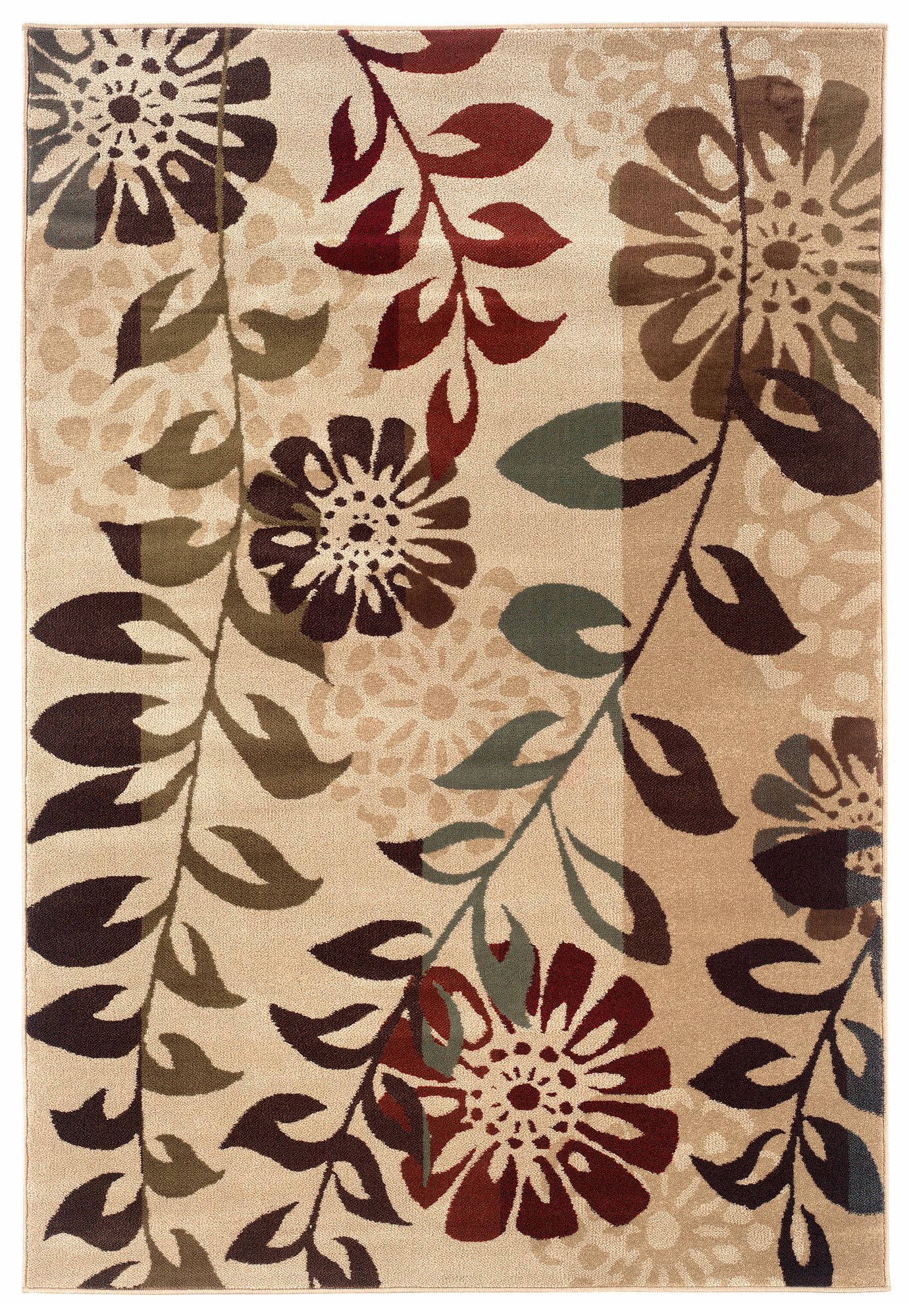 Durand Collection Longstem Ivory and Gold Area Rug