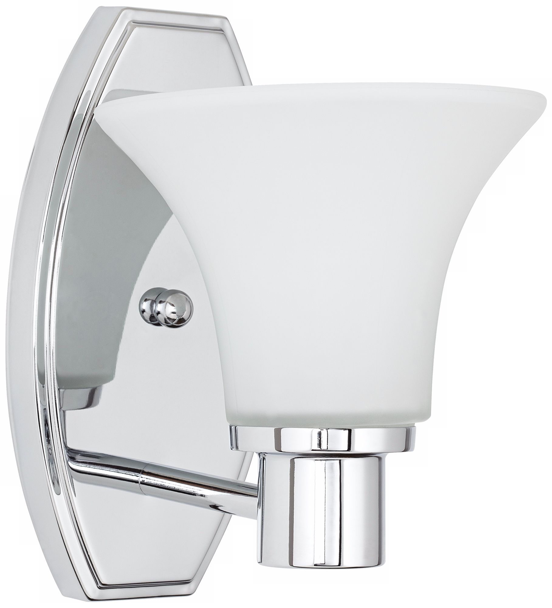 Chrome and Etched Glass 10" High CFL Wall Sconce