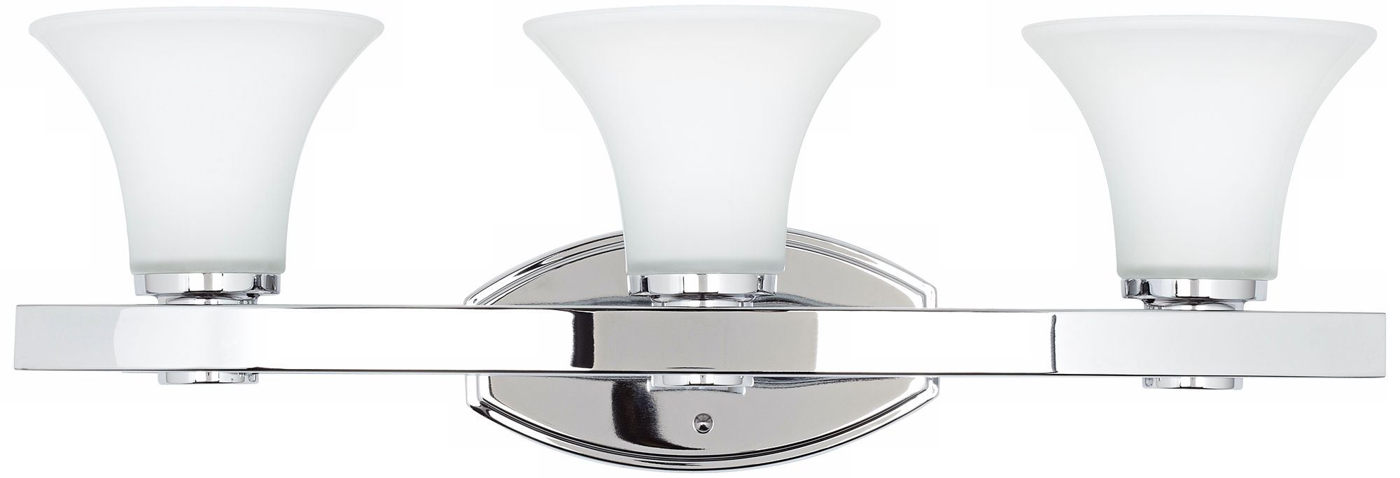 Chrome and Etched Glass 24" Wide CFL Bathroom Light