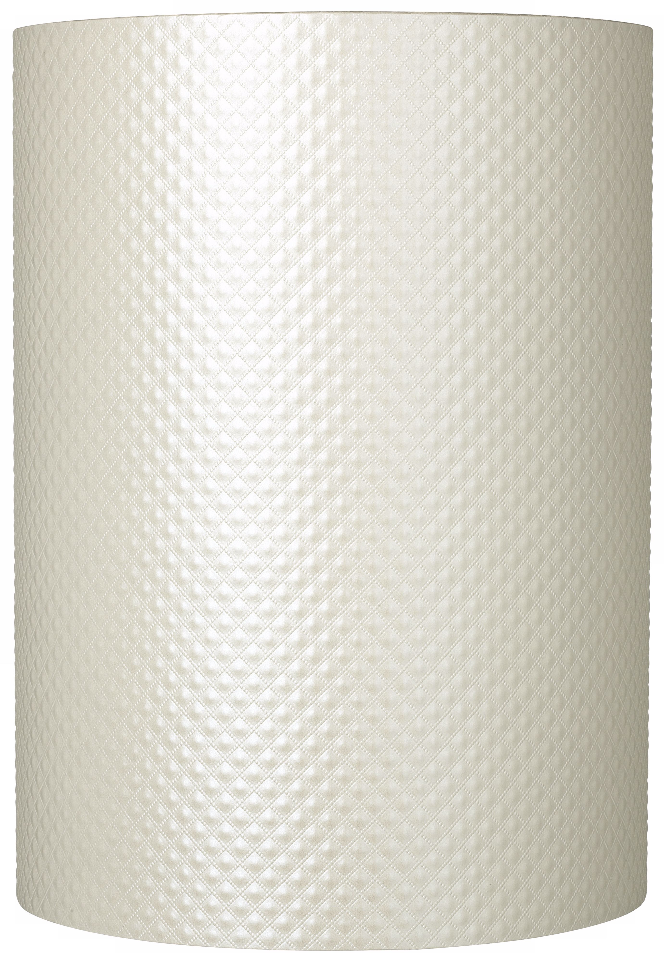 Pearlescent Embossed Drum Cylinder Shade 8x8x11 (Spider)