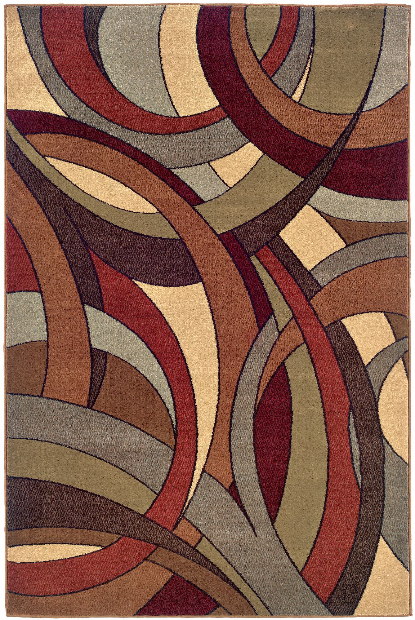 Langham Collection Van Ness Beige and Blue Area Rug