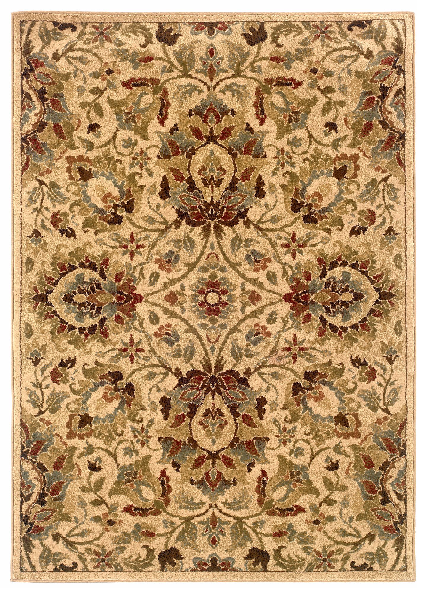 Langham Collection Corinne Ivory and Green Area Rug
