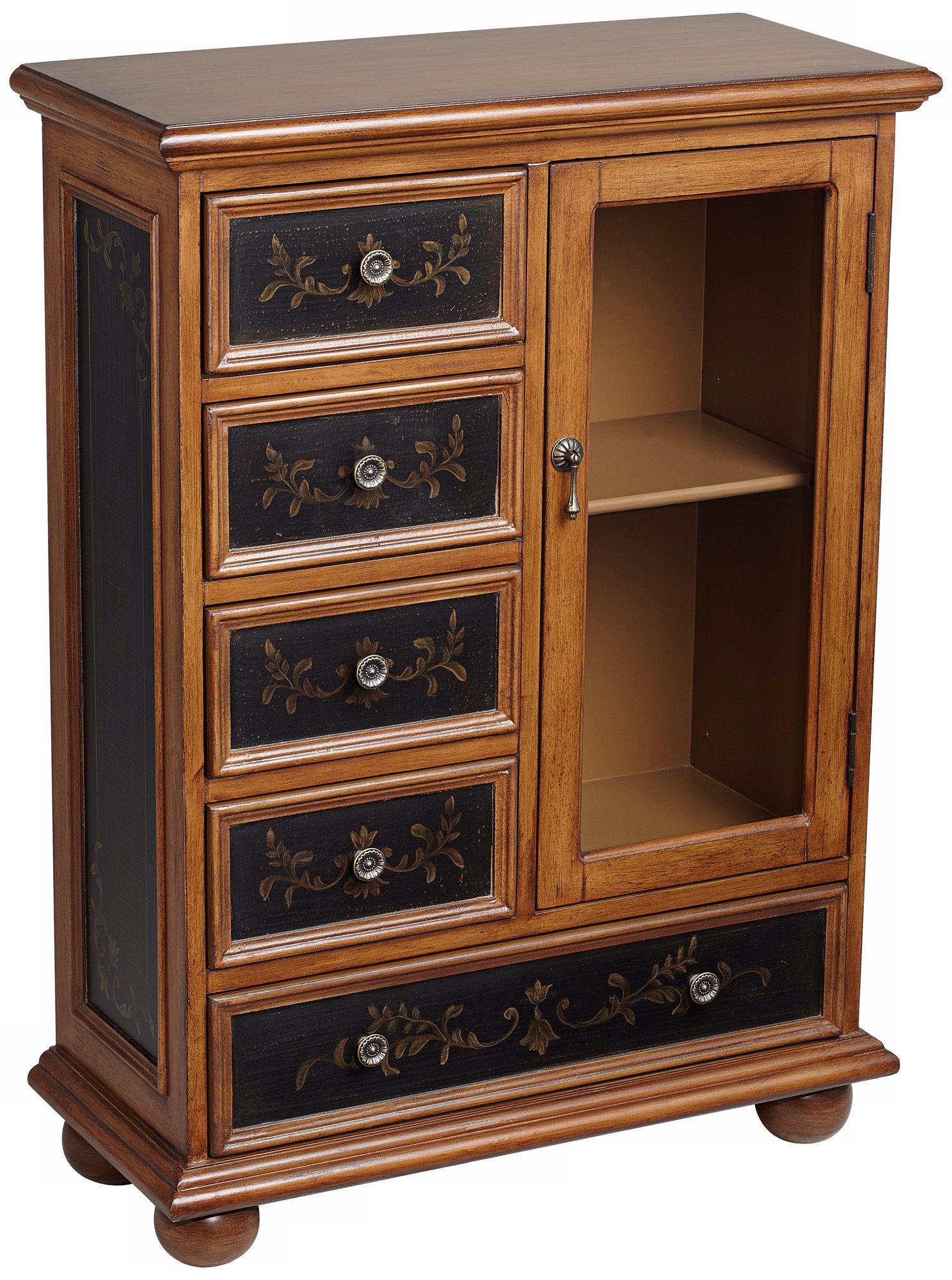 Milliken Hand-Detailed Walnut Storage Cabinet