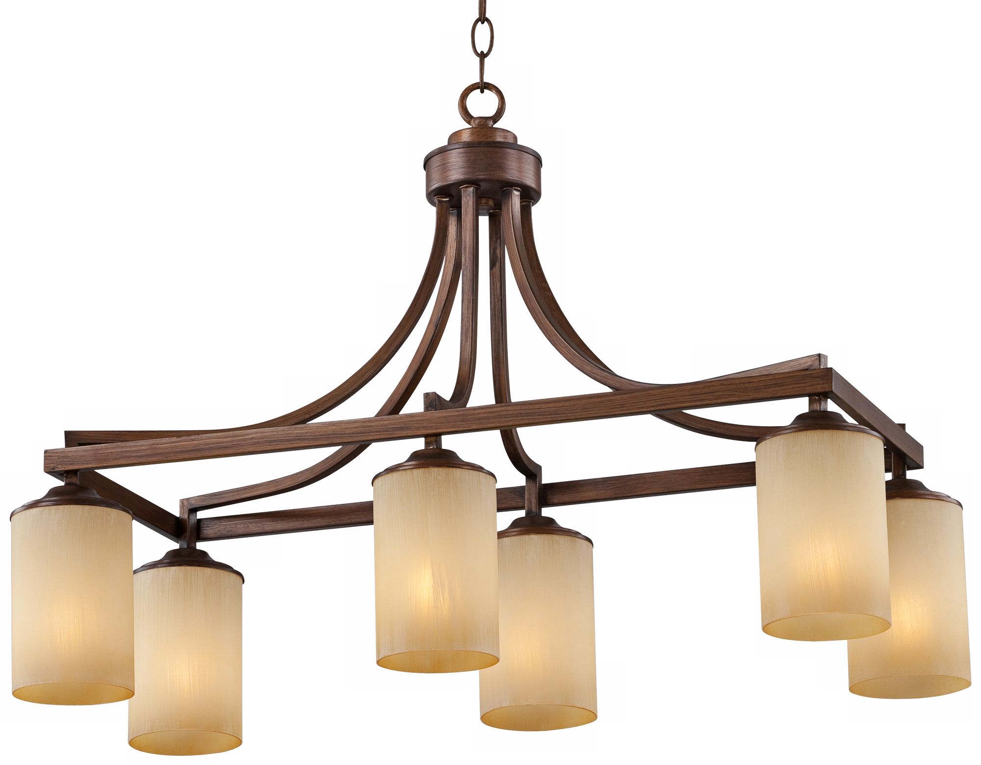 Chic Chalet Bronze 30" Wide Island Chandelier