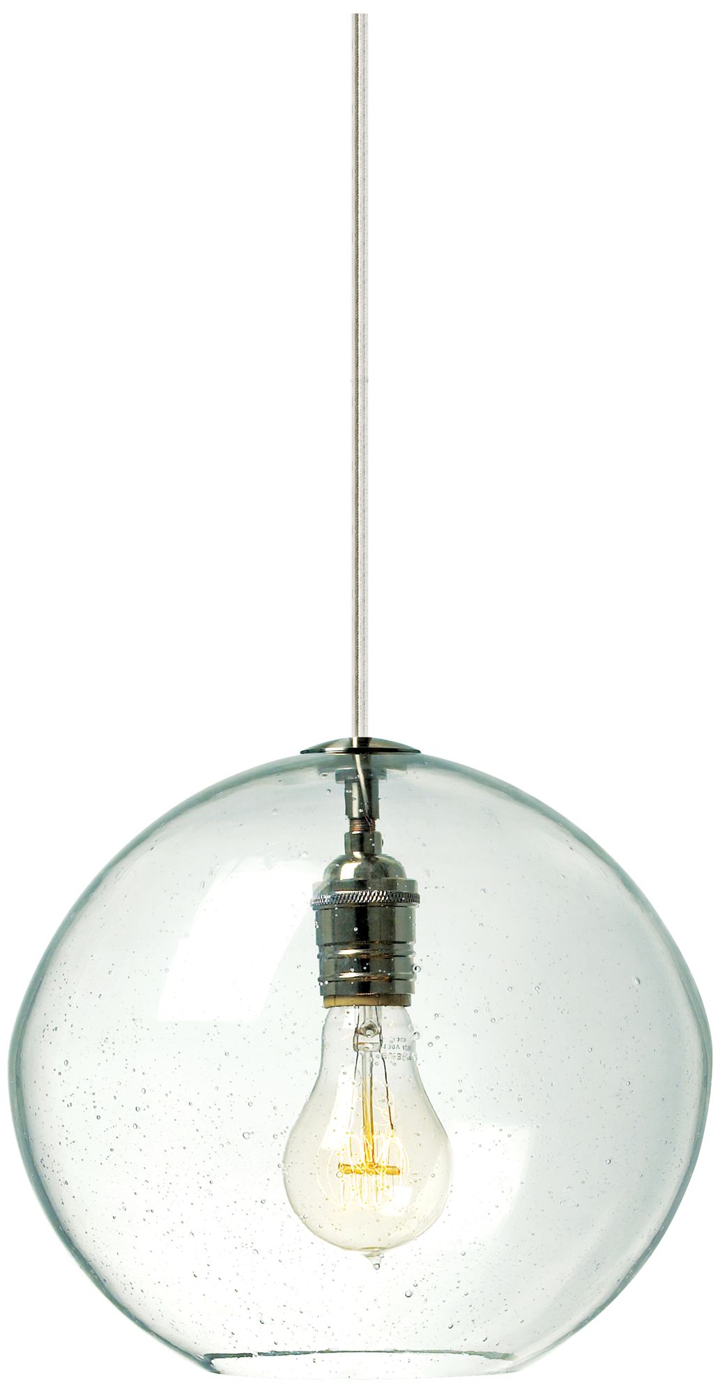 LBL Isla Clear Nickel 9 3/4" Wide Pendant Light