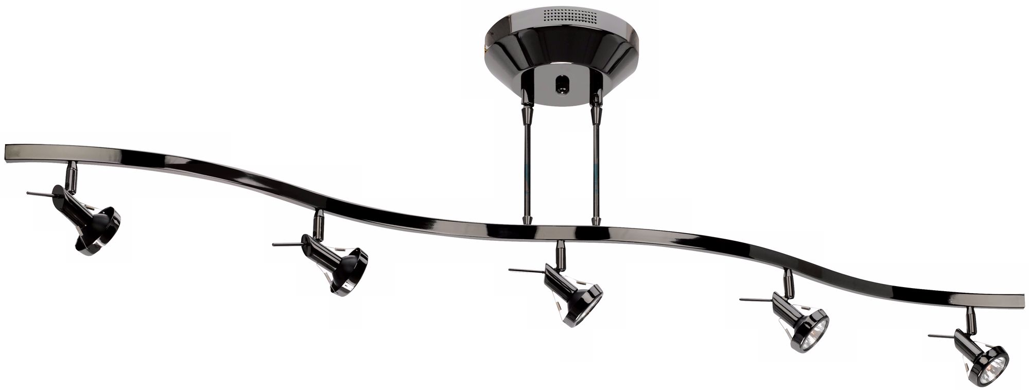 Versahl Brushed Chrome 5-Spotlight Bar Track Fixture