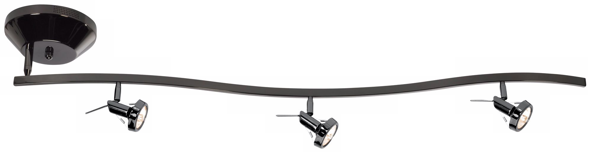 Versahl Black Chrome 3-Spotlight Bar Track Fixture