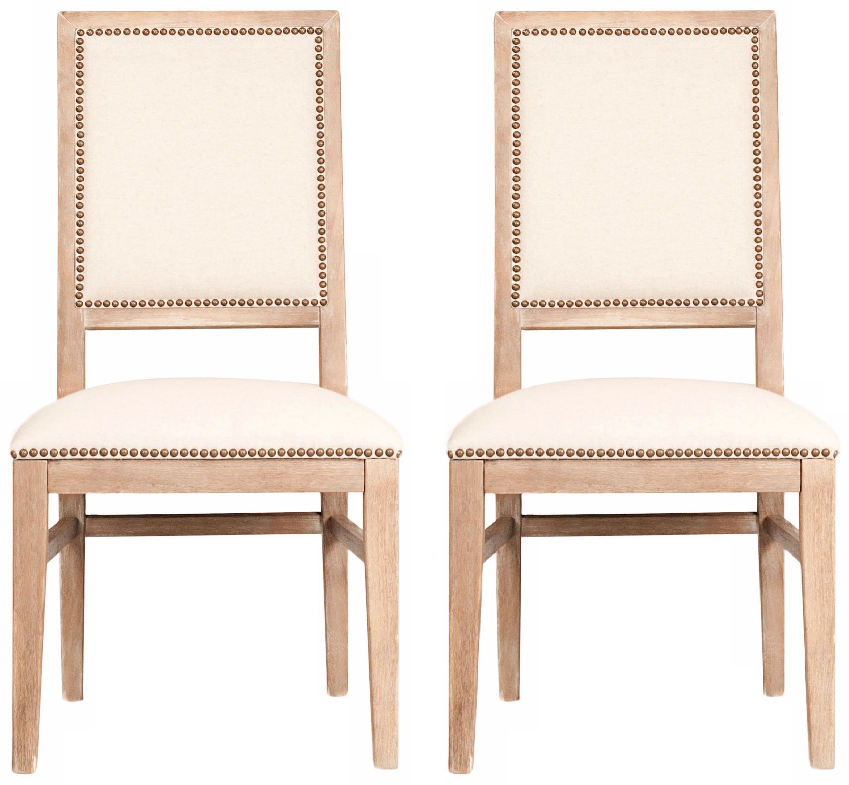 Set of 2 Dexter Stone Wash Acacia Wood Dining Chairs