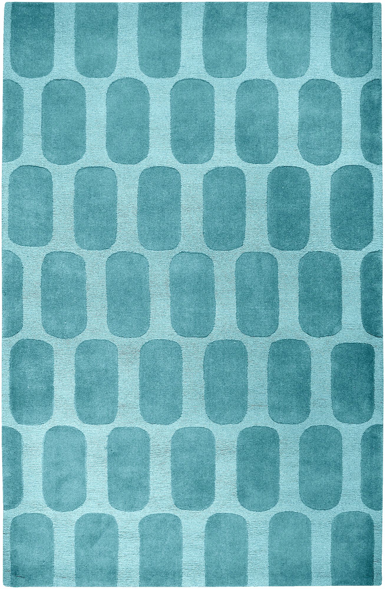 Auckland Collection Honeycomb Blue Area Rug
