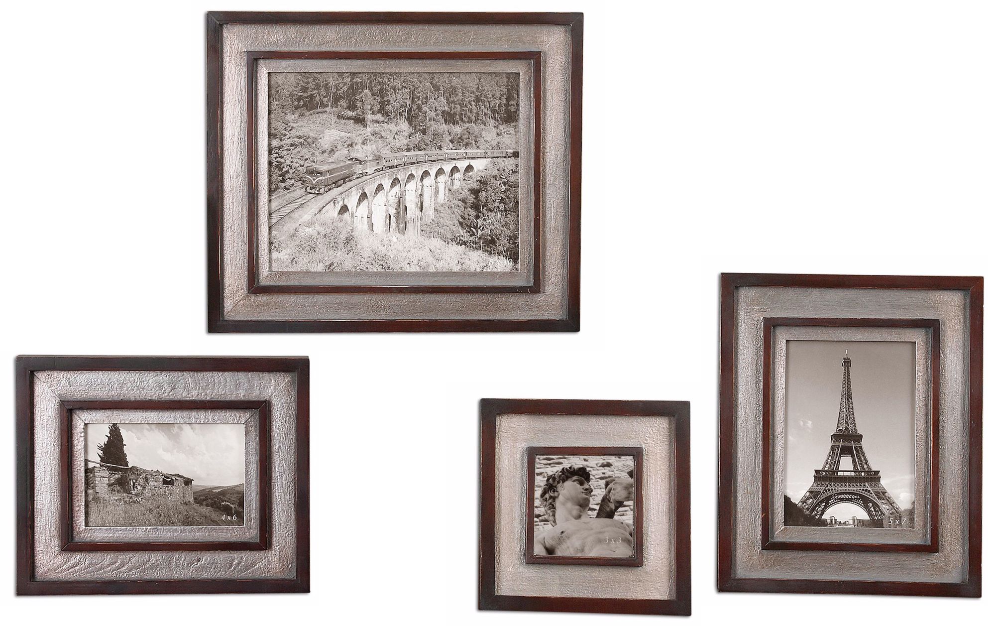 Set of 4 Uttermost Fedha Photo Frames