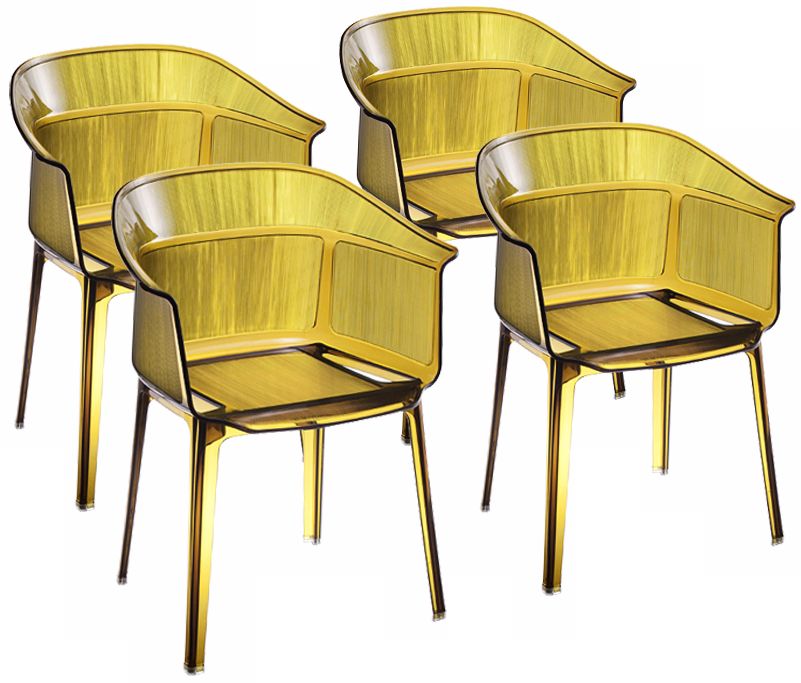 Set of 4 Zuo Allsorts Brown Outdoor Dining Chairs