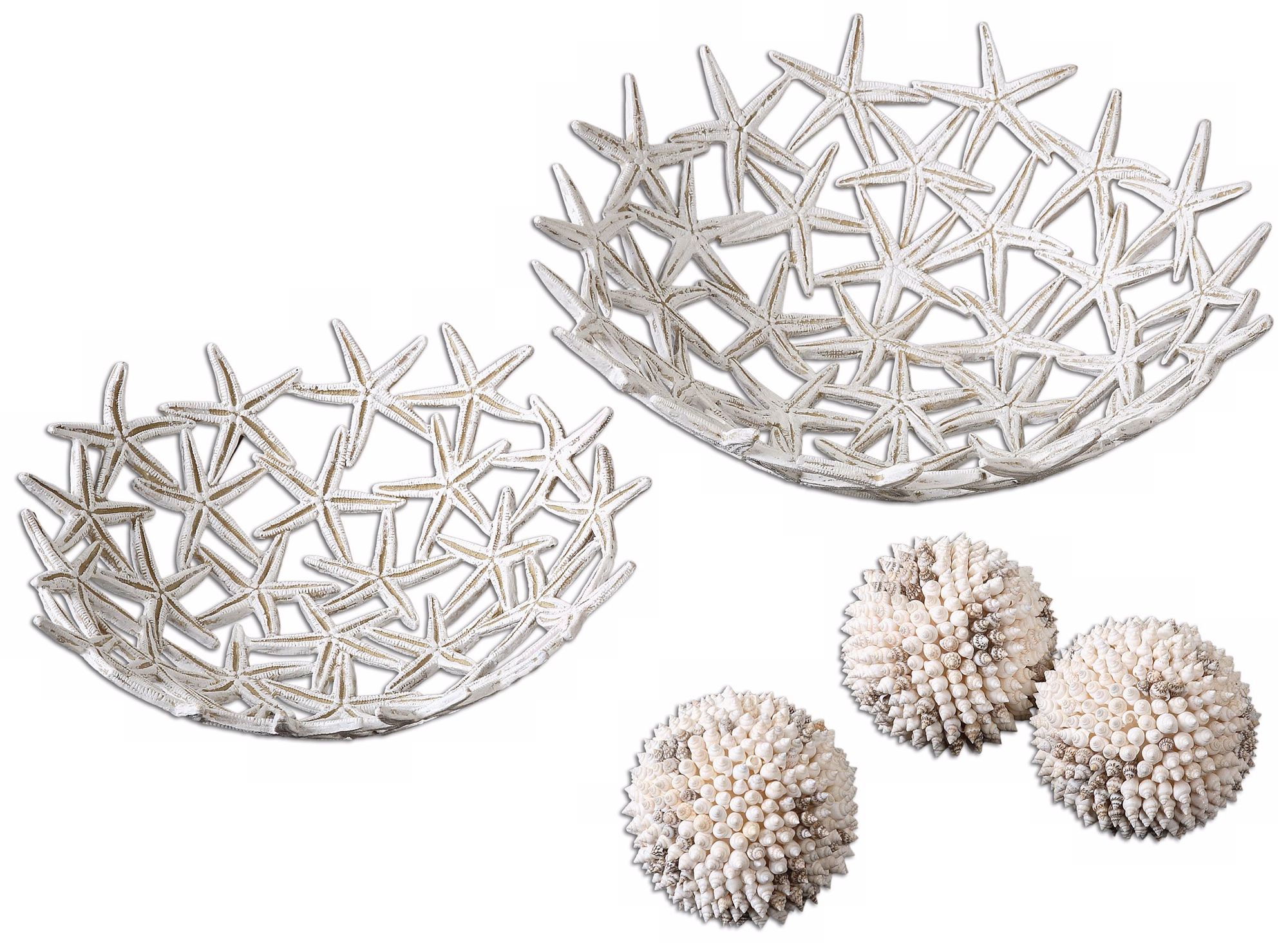 Set of 5 Uttermost Starfish Bowls And Spheres