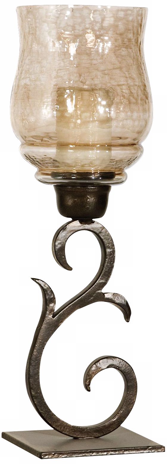 Set of 2 Uttermost Antiqued Bronze Sorel Candle Holders