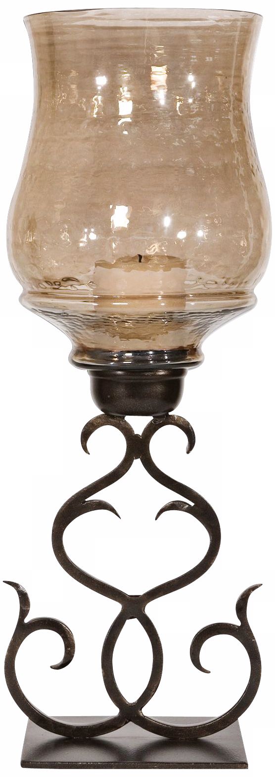 Uttermost Sorel Antiqued Double Scroll Candle Holder