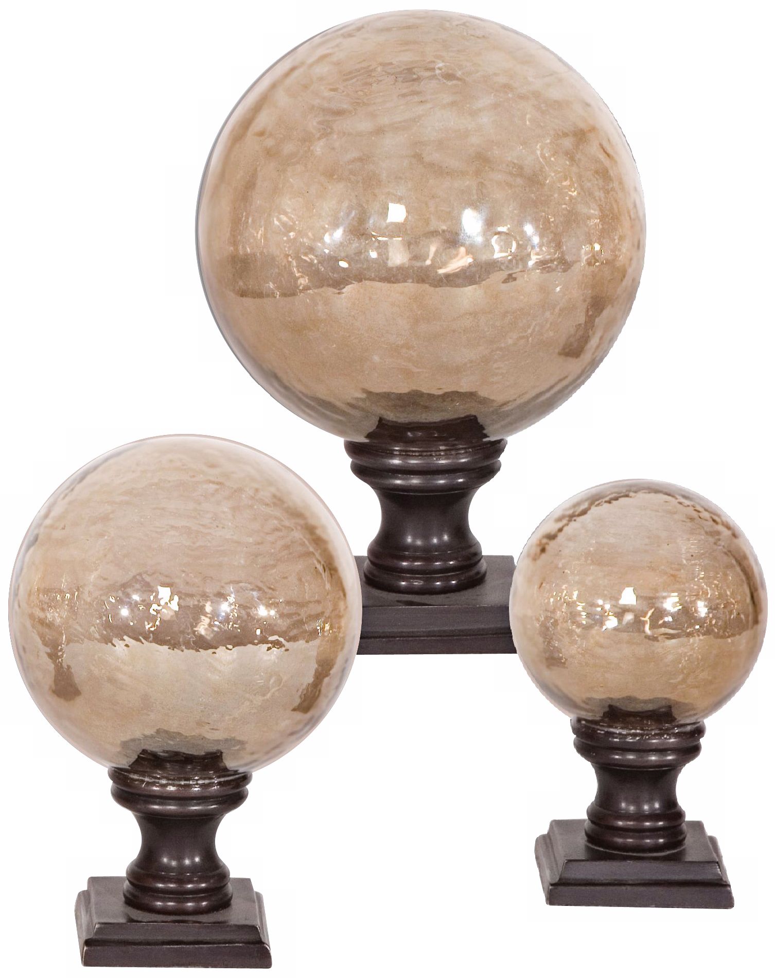 Set of 3 Uttermost Lamya Imperial Antiqued Finials