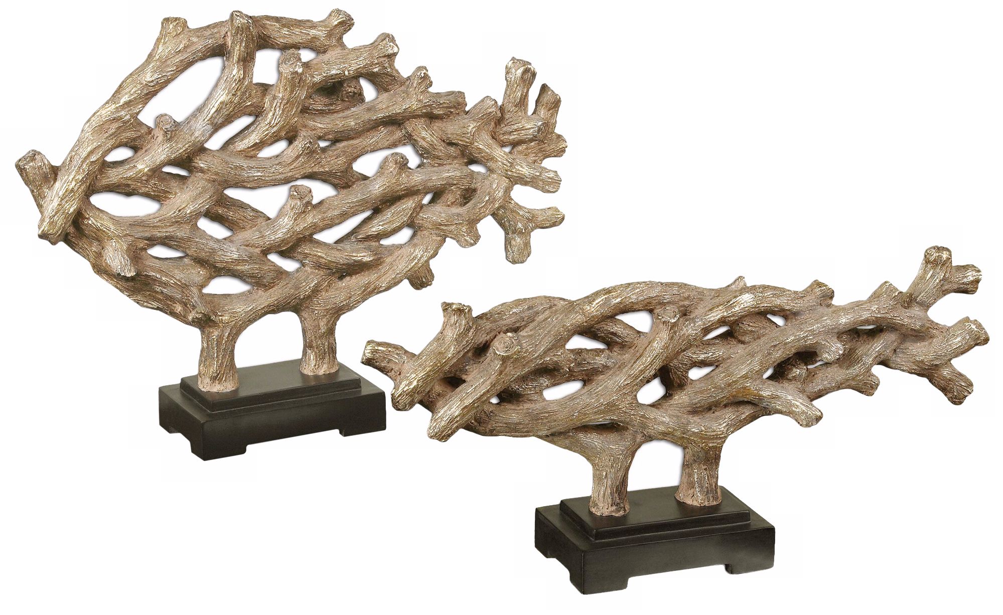Uttermost Set of 2 Woven Vines Sculptures