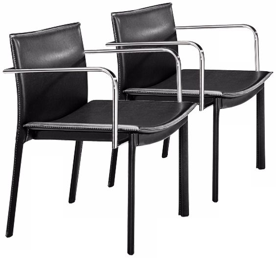 Zuo Gekko Espresso Set of 2 Conference Office Chairs