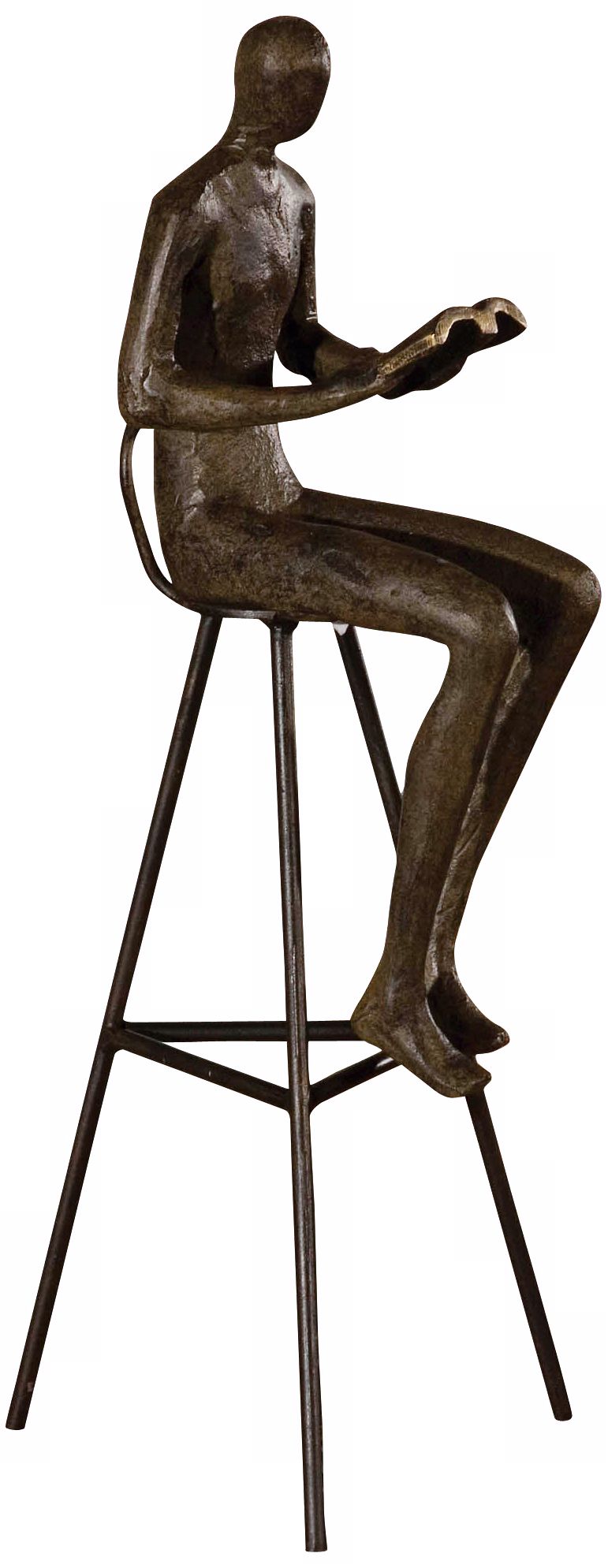 Uttermost Metal Book Lover Statue