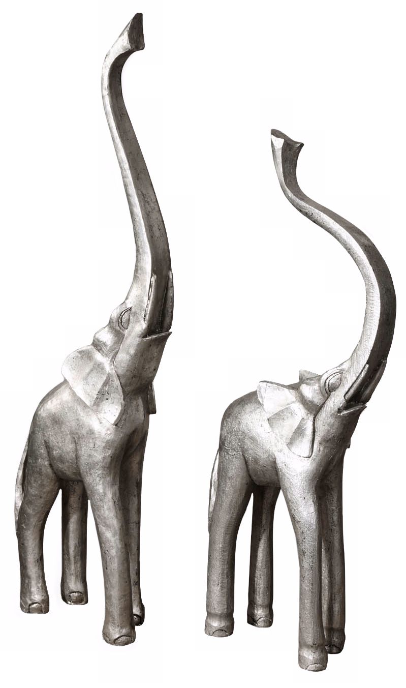 Uttermost Set of 2 Dakila Elephants Statues
