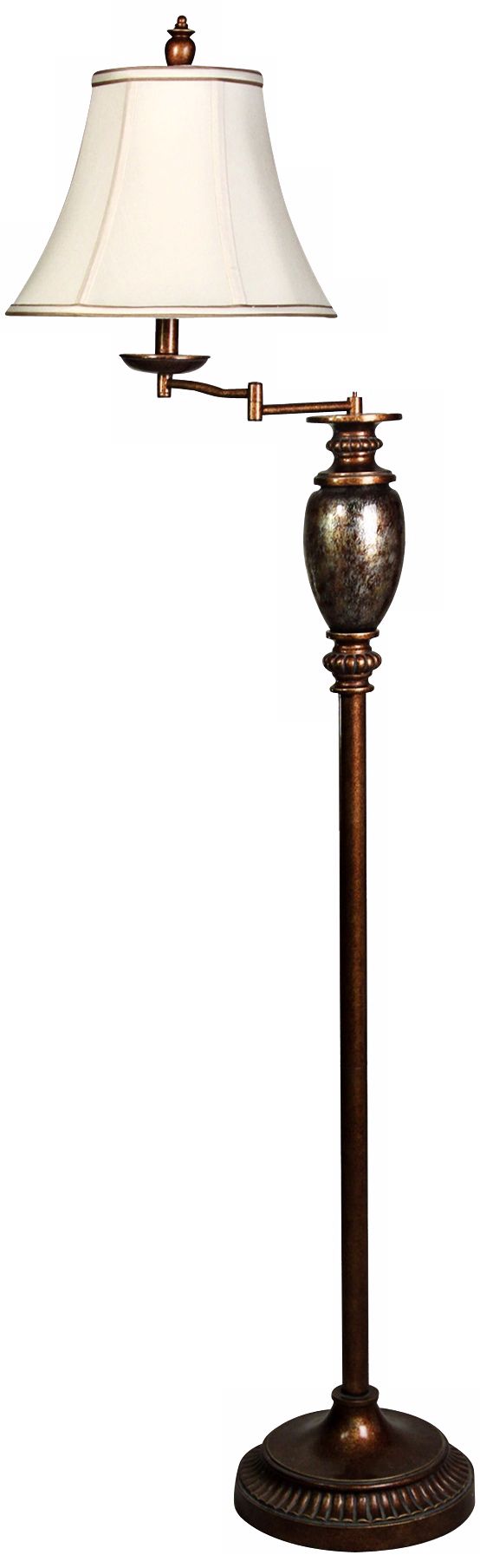 Winthrop Gold and Bronze Swing Arm Floor Lamp