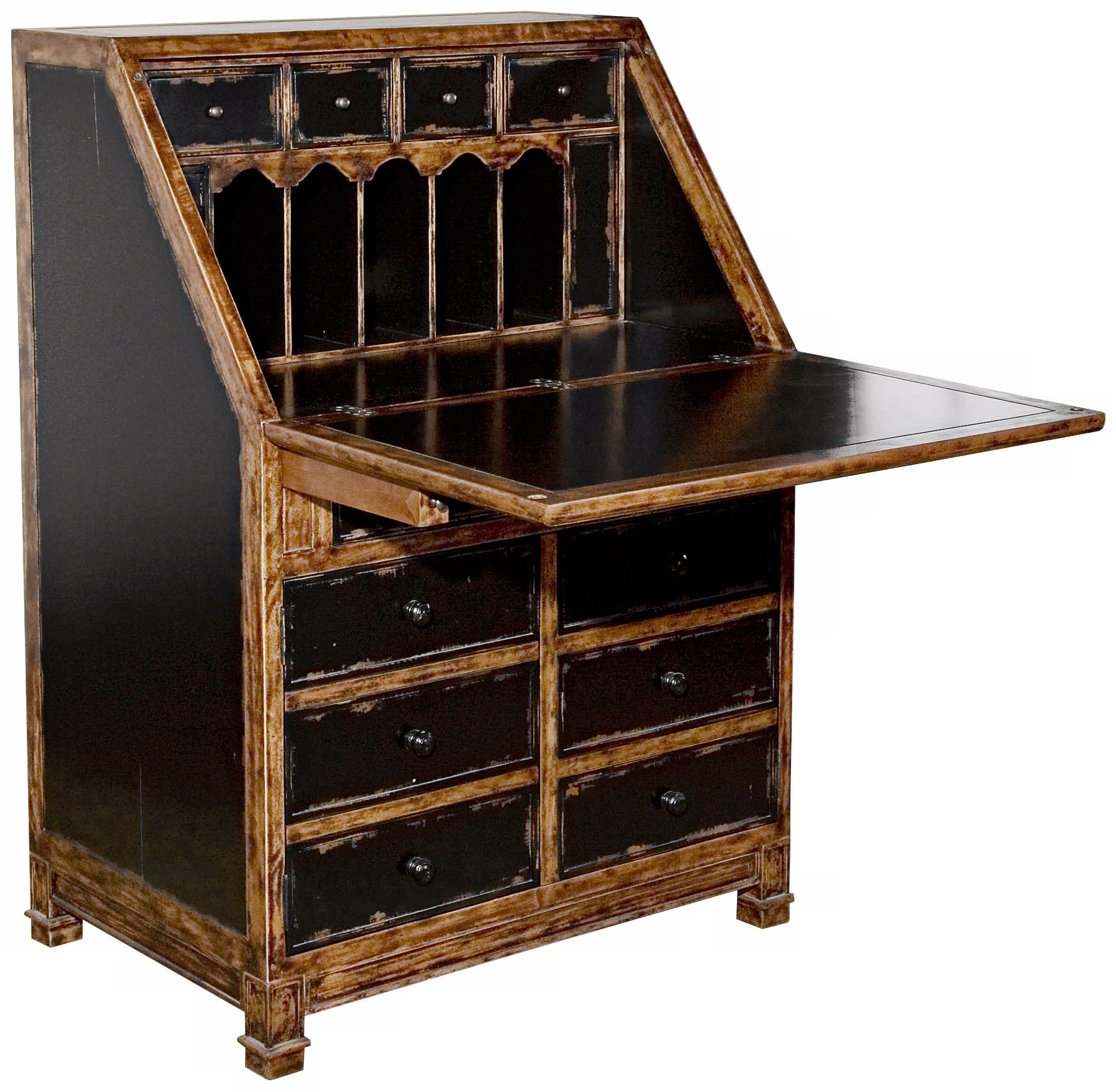 Uttermost Rubbed Black Finish Karno Desk