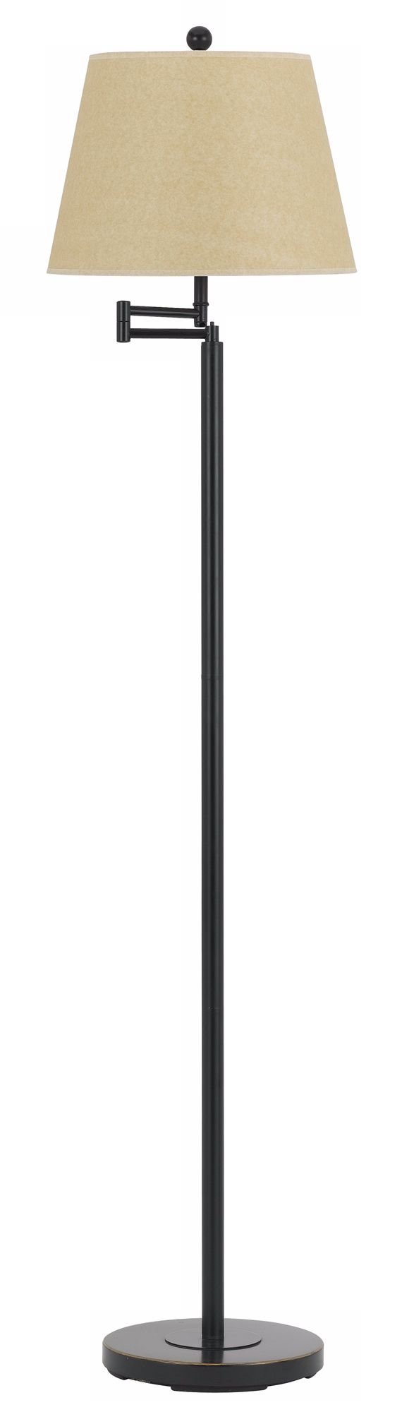 Dark Bronze Finish Metal Swing Arm Floor Lamp