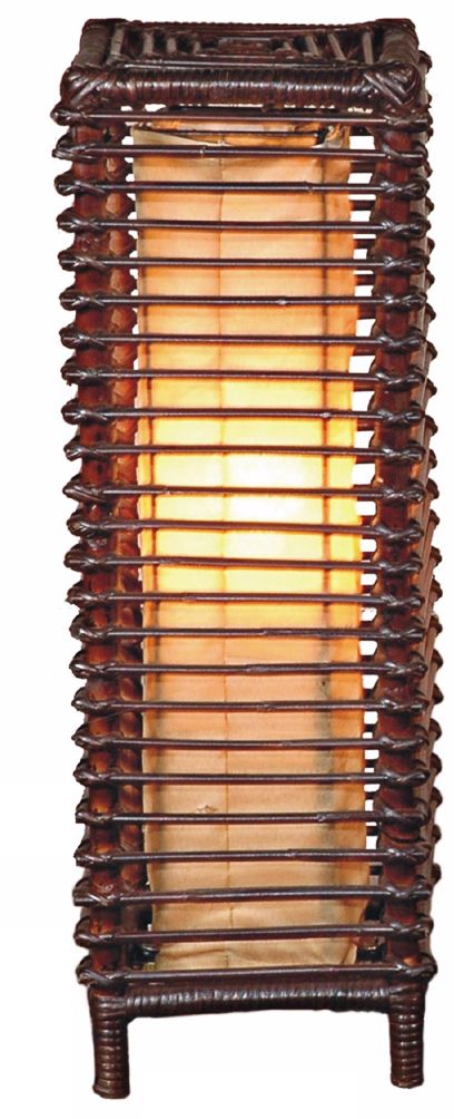 Meridian Stained Rattan 24" High Table Lamp