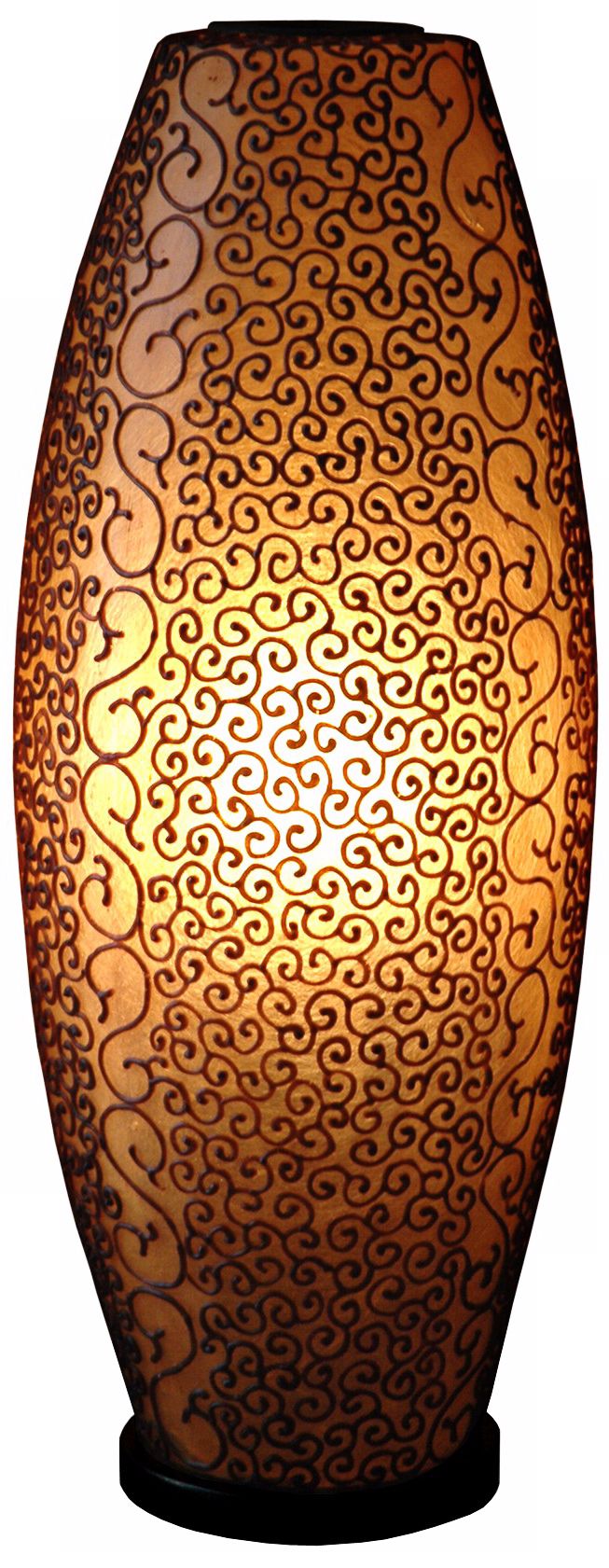 Monroe Amber Stained Fiberglass 26" High Table Lamp