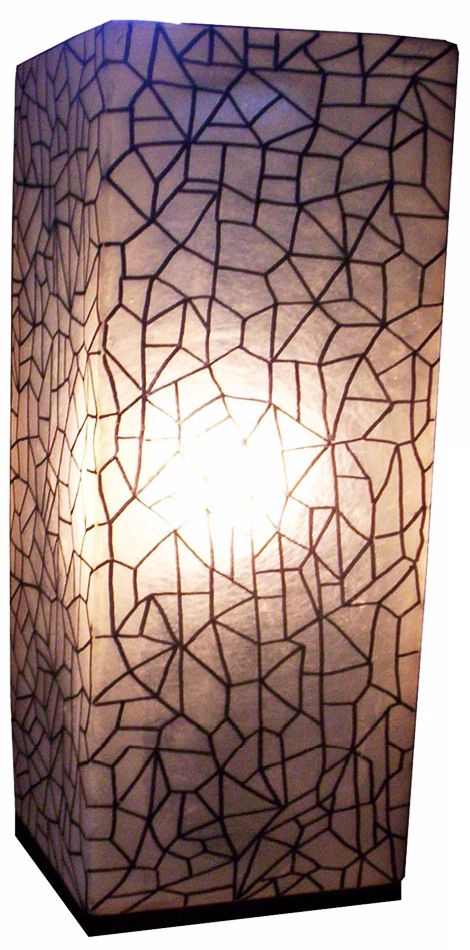 Karo Crackle Painted Fiberglass 25" High Table Lamp