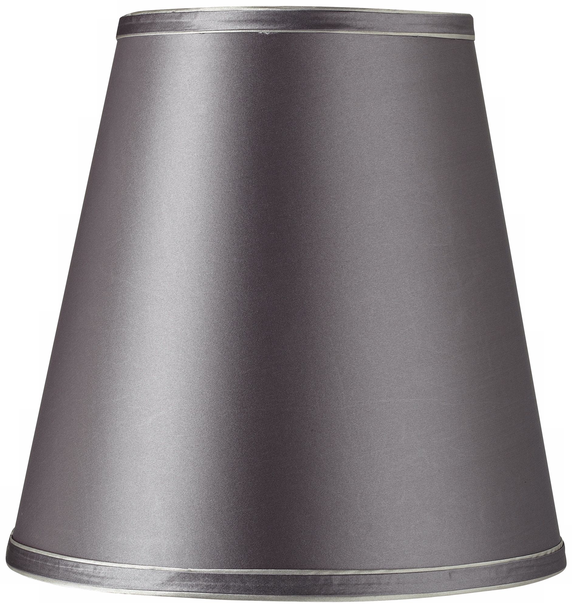 Grey Fabric and Double Piping Drum Shade 7x11x11 Spider T8218