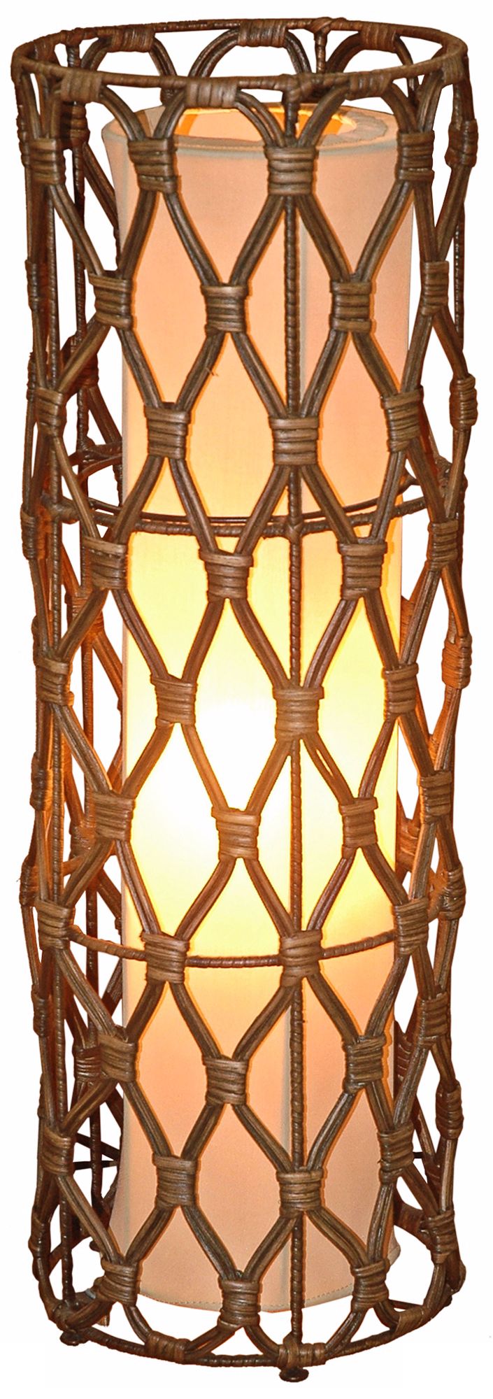 Bethany Wicker Wrapped Iron 24" High Table Lamp