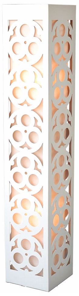 Candea White Wooden Frame 47 1/2" High Lamp