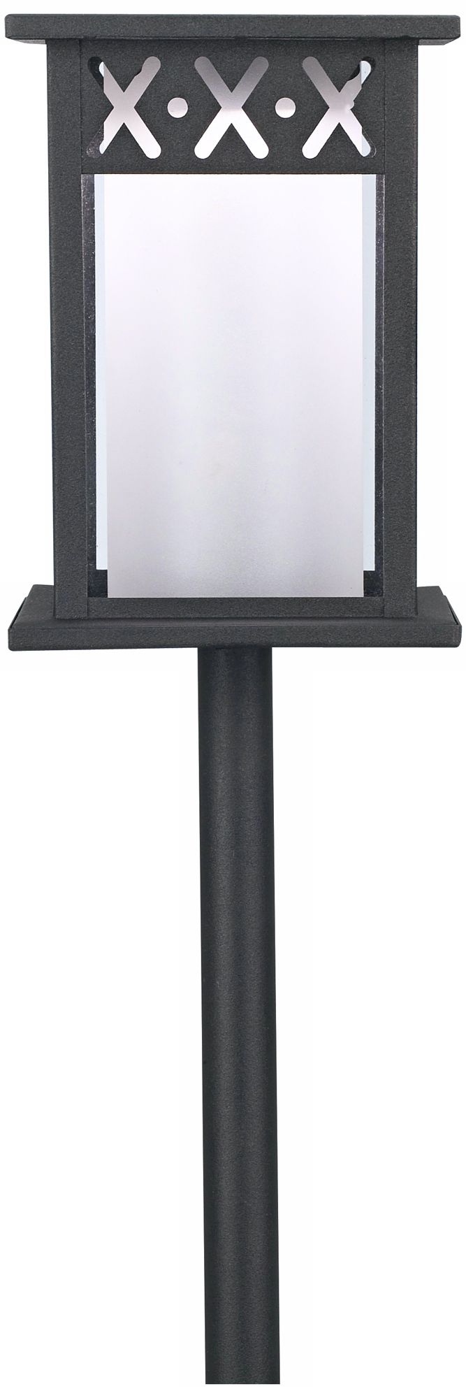 Black Finish Double Glass LED Landscape Pathlight