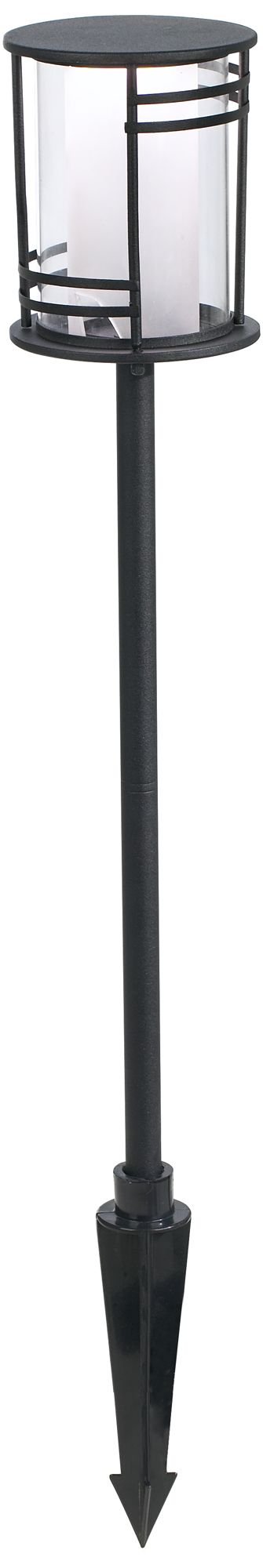 LED Modern Double Glass Black Finish Path Light