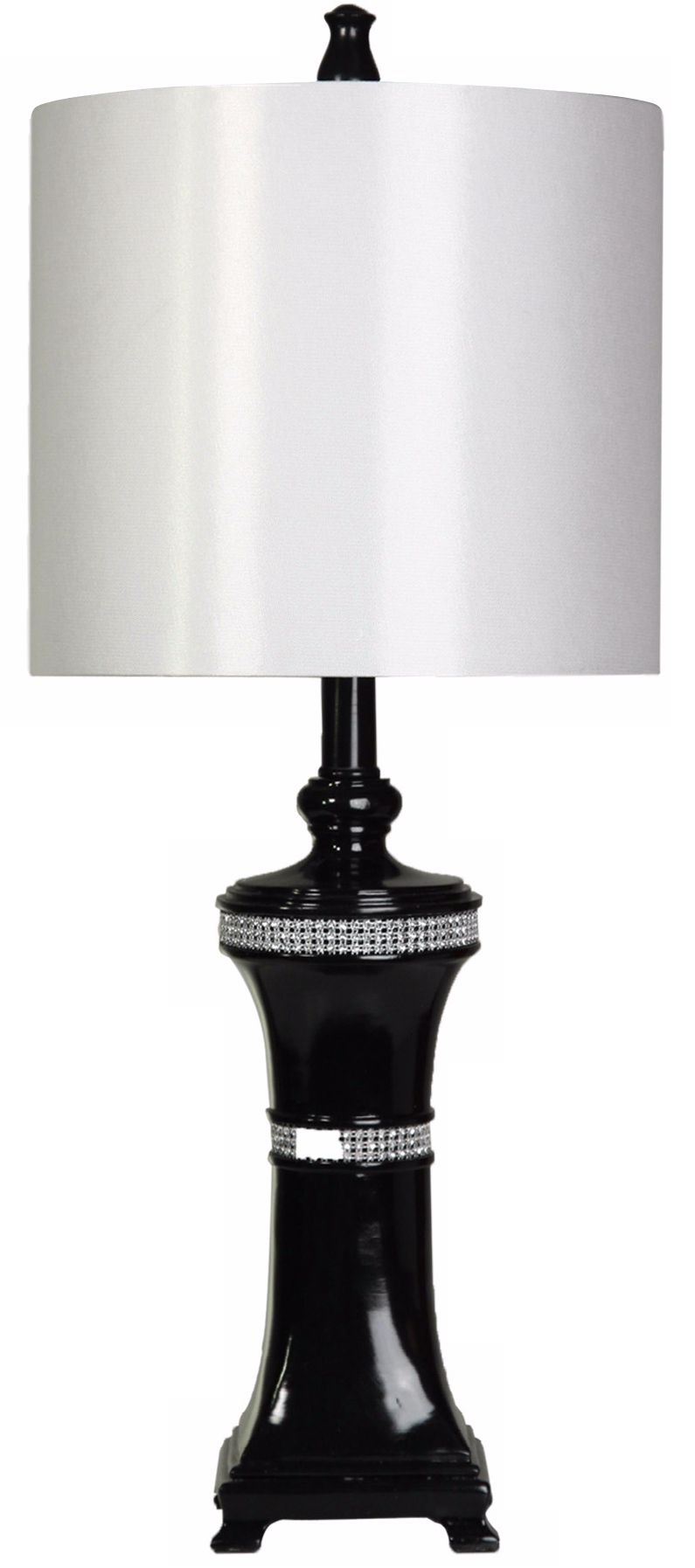 Bling Gloss Black Finish Table Lamp