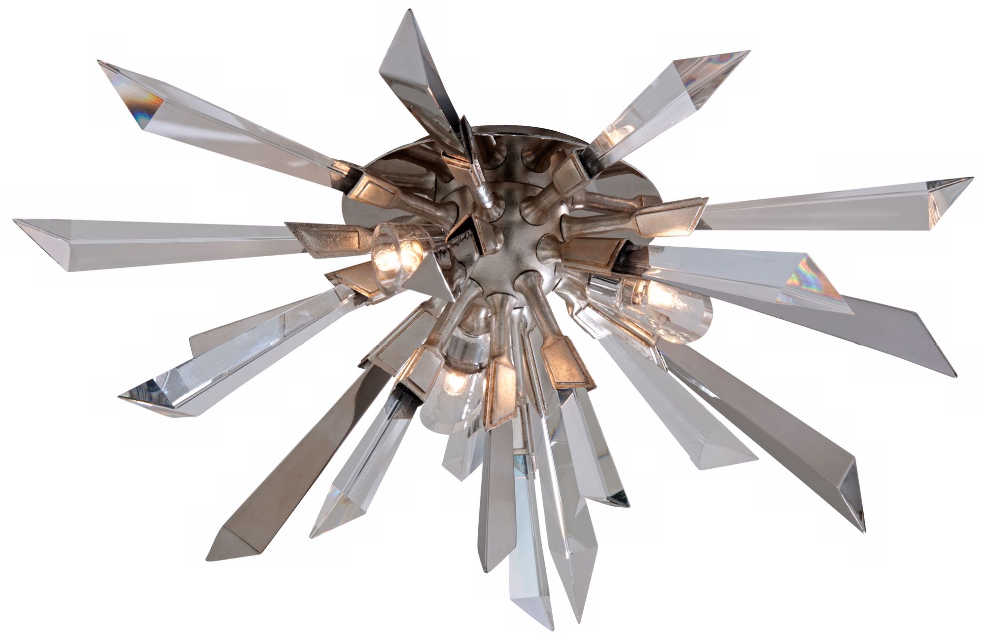 Inertia Crystal 24" Wide Corbett Flushmount Ceiling Light
