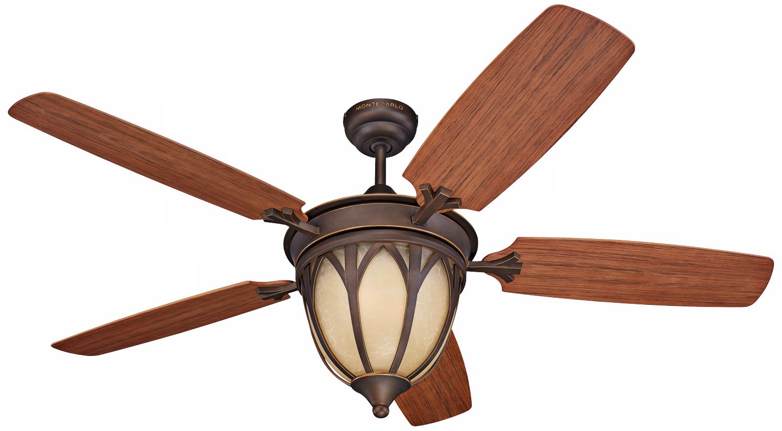 54" Monte Carlo Grand Isle Outdoor Ceiling Fan with Light