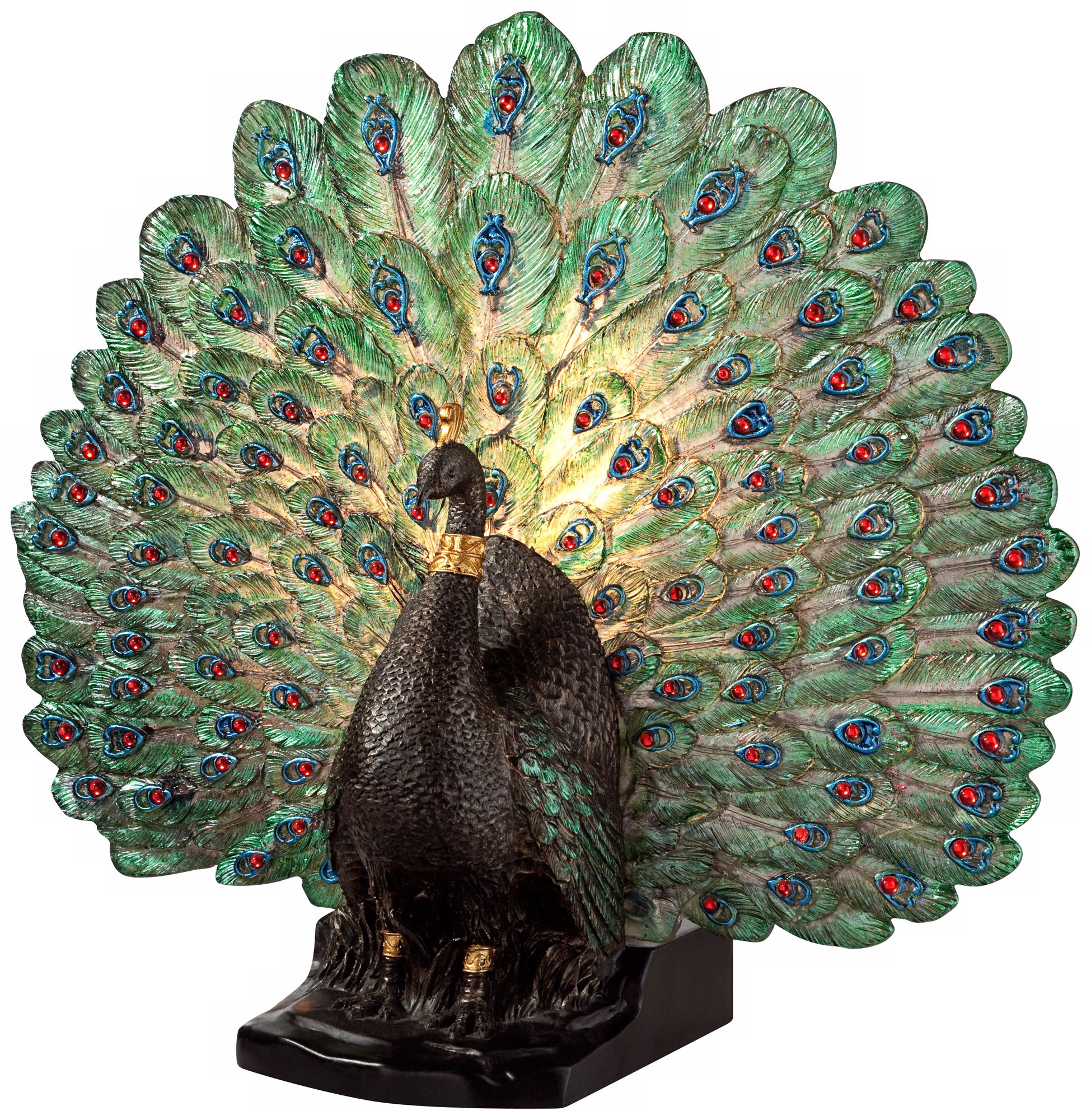 Peacock Accent Table Lamp