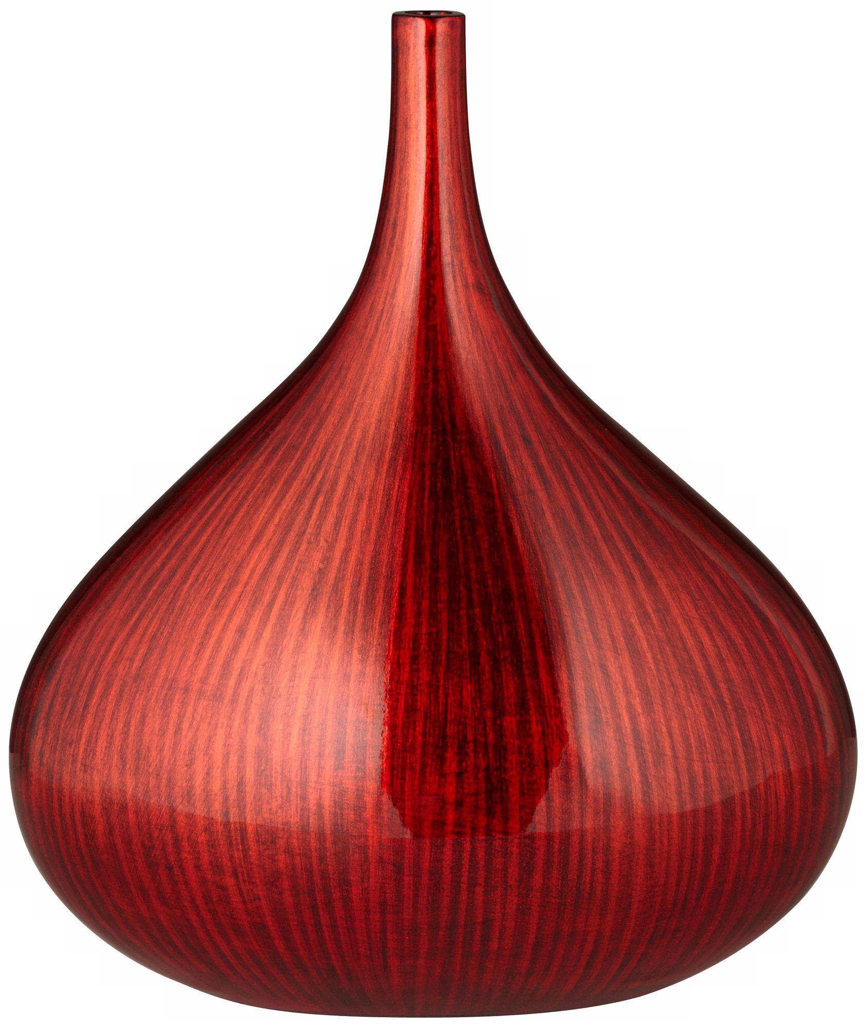 Line Small Neon Red Bottle Vase