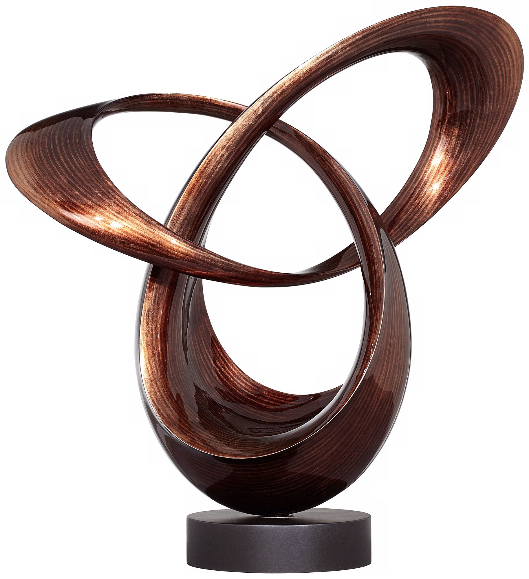 Infinity Loop Chocolate Bronze Finish Sculpture