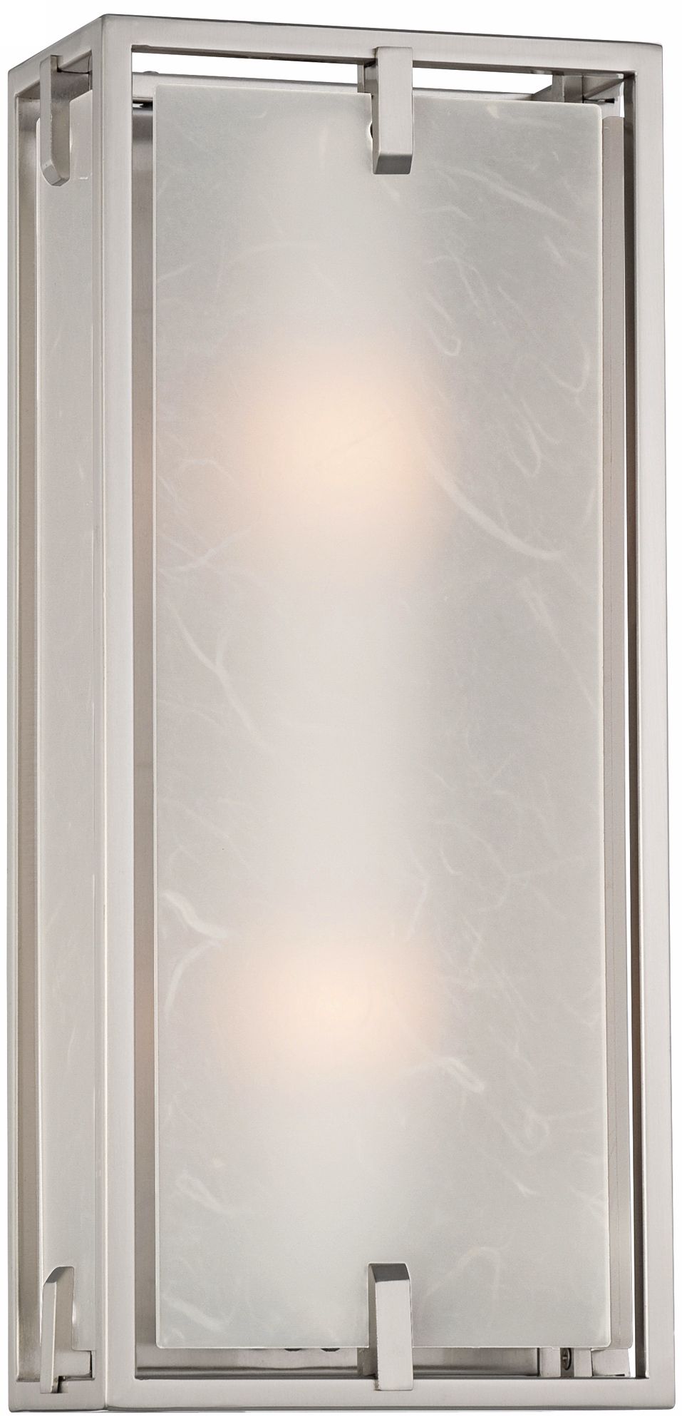 Upright Linen Glass 12" High Wall Sconce