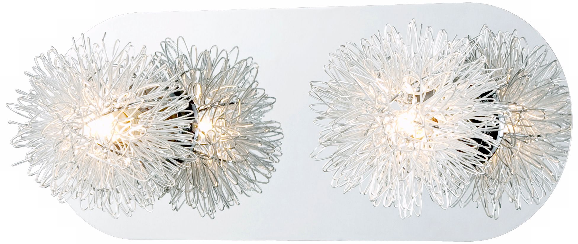 Wire Ball Chrome 2-Light Bath Fixture