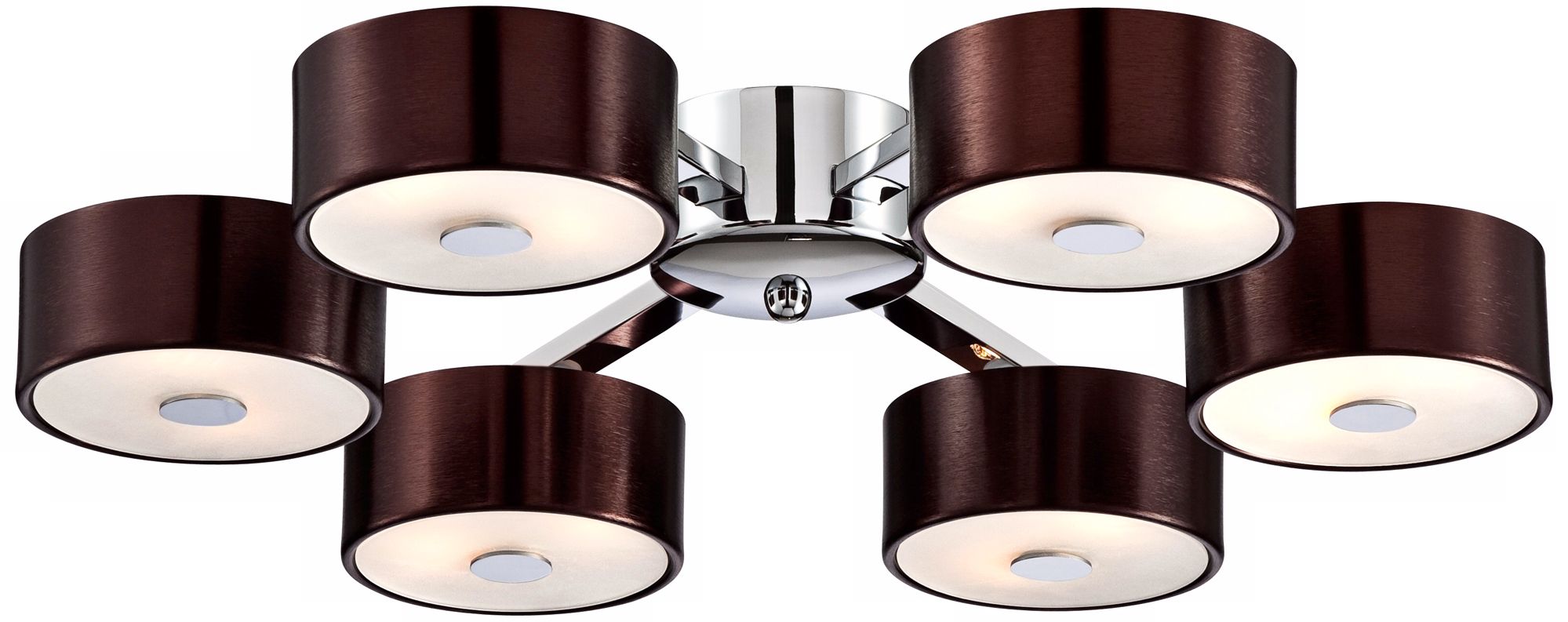 Possini Euro Design Chocolate Aluminum Ceiling Light