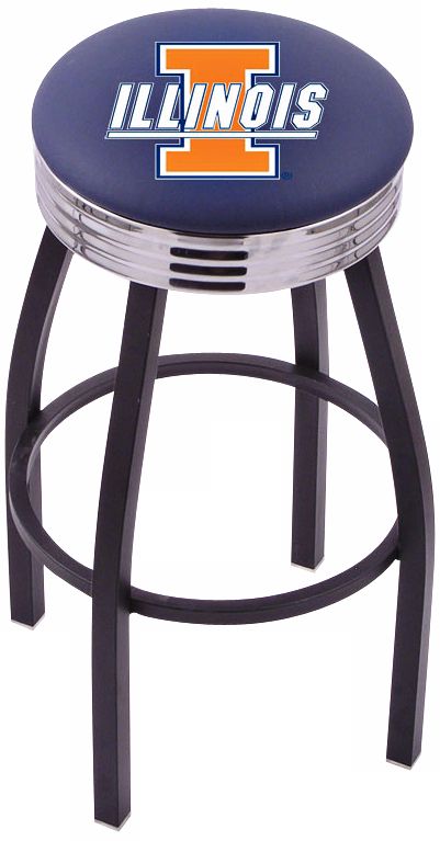 Retro University of Illinois Counter Stool