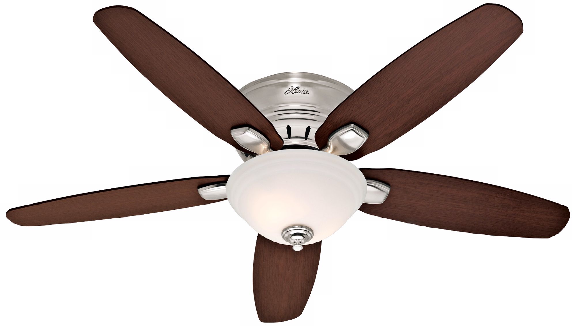 52" Hunter Fremont Brushed Nickel Hugger Fan
