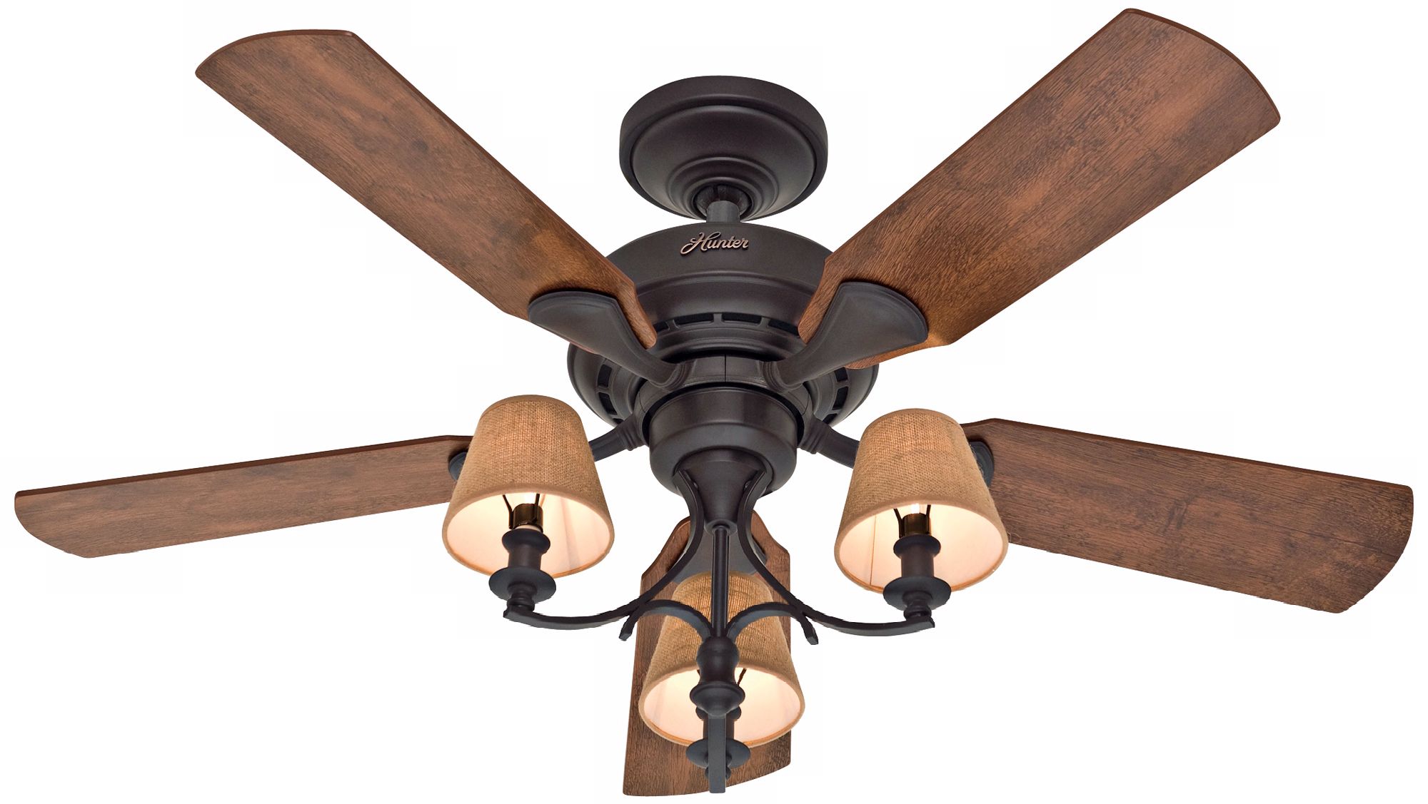 46" Hunter Newstead Bronze Ceiling Fan