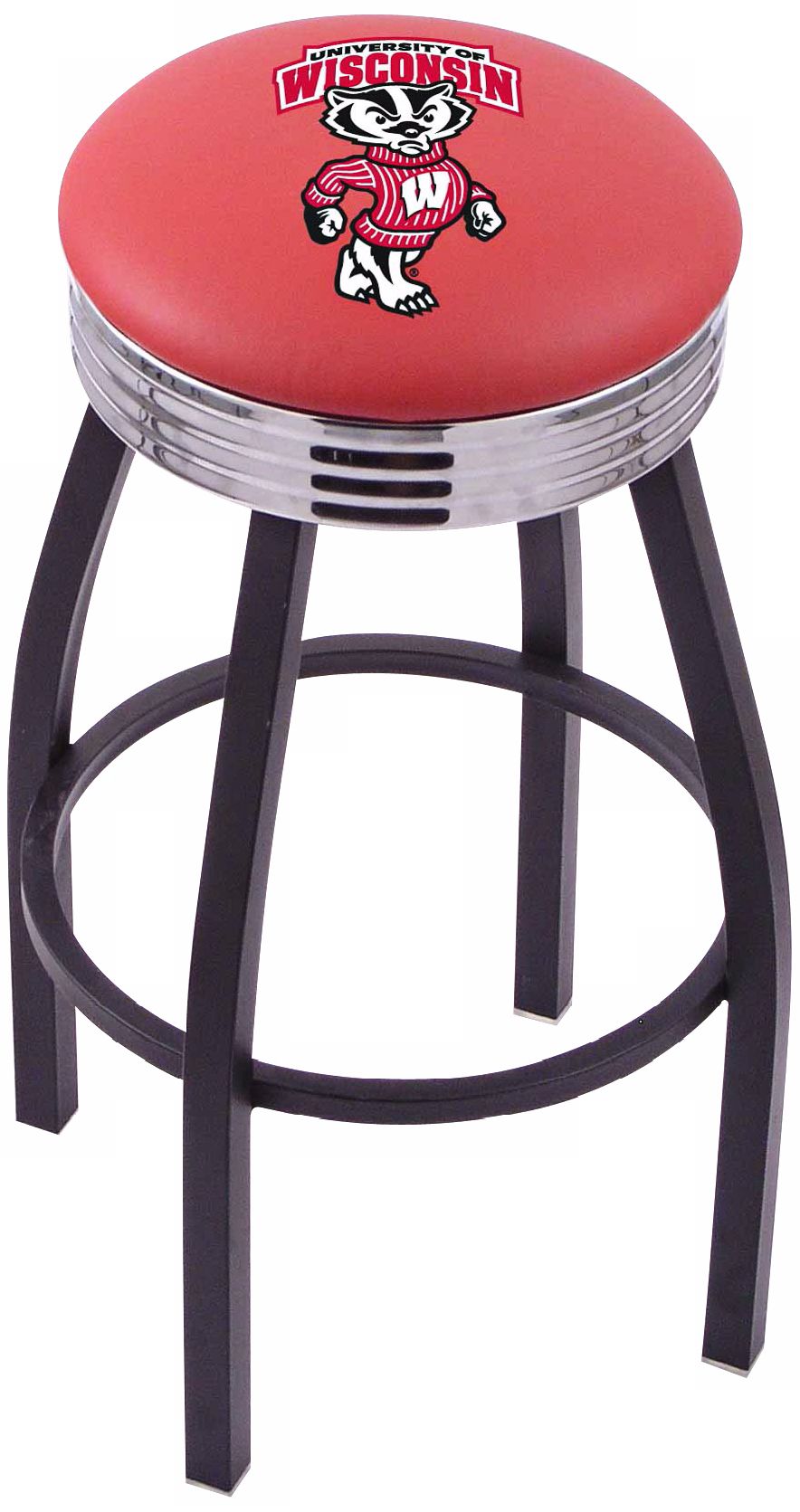 Retro University of Wisconsin Bucky Counter Stool
