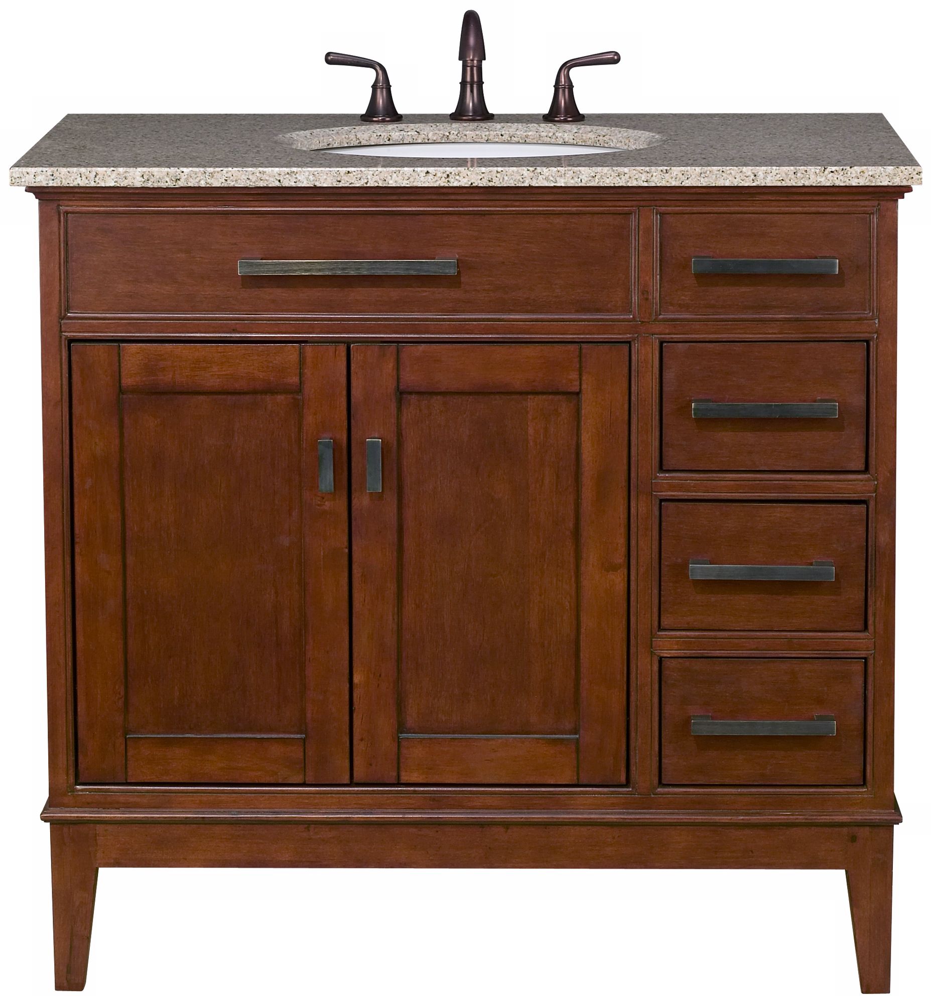 Cullen Beige Marble Top 37" Wide Single Sink Vanity